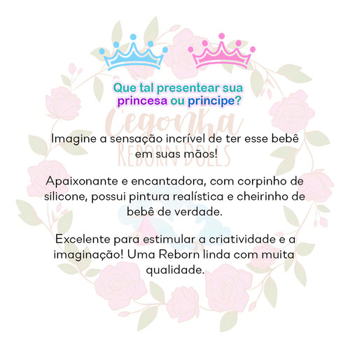 Boneca Reborn Princesa Laura Baby Morena Com Lindos Itens