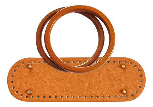Fa 3 Bolsas De Ganchillo Con Base De Cuero, Juego De Asas