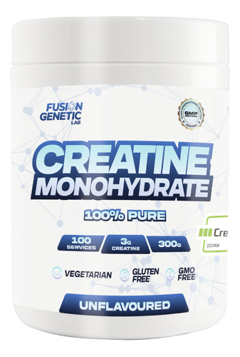 Fusion Genetic Lab Creatine Monohydrate 100% Creapure 23cm04 300g Unflavored