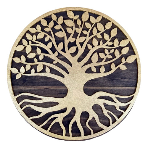 Cuadro Decorativo Árbol De La Vida Madera 22 Cm 