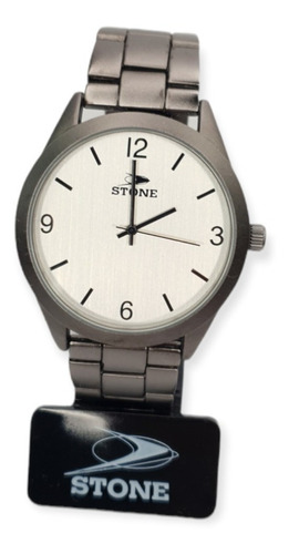 Imagen 4 de 4 de Reloj Analógico Stone Hombre St1047 Plateado