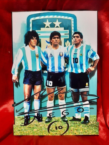 Cuadros De Madera Grandes 3d Diego Maradona 21