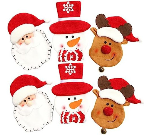 Juego De Cubiertos De Alce De Muñeco De Nieve De Navidad, 6