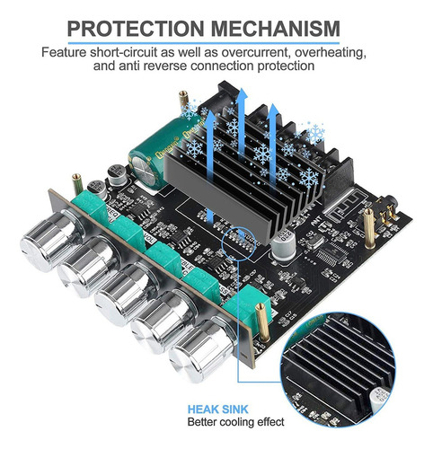 Módulo Amplificador De Potencia Digital Bluetooth Mt21 De 2.