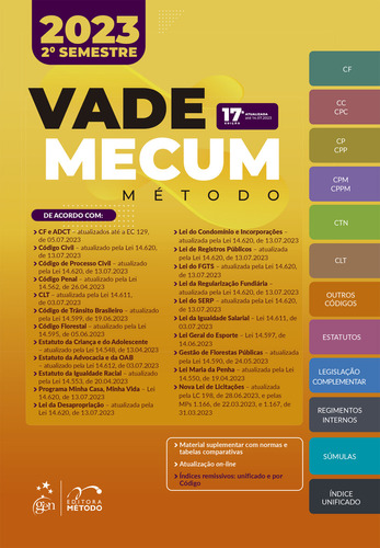 Vade Mecum Método, de Equipe Método. Editora METODO - GRUPO GEN, capa mole em português, 2023