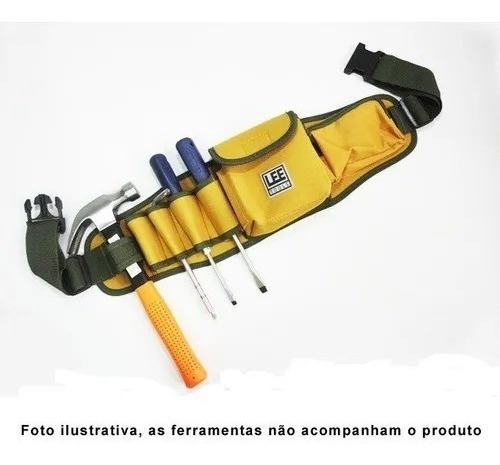 Imagem 4 de 4 de Cinturão Para Ferramentas 2 Bolsos 8 Divisões Lee Tools