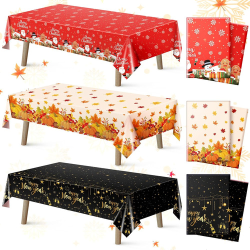 Mantel De Plástico Para Mesas Rectangulares De 54 X 108 PuLG