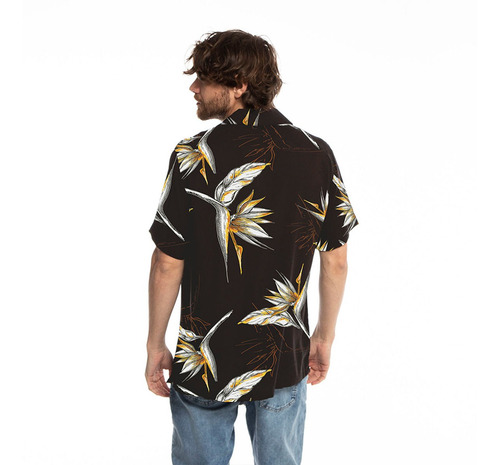 Imagen 3 de 5 de Camisa Rusty Excalibur Negro Hombre