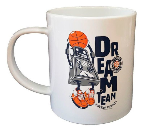 Taza De Plastico Basquet Robot Equipo Pelota