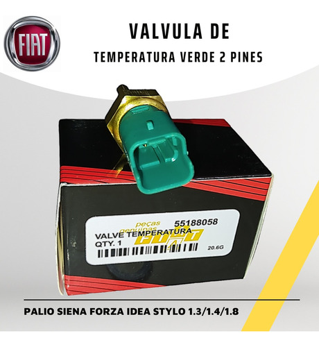 Valvula Temperatura Fiat Siena Palio Uno 1.3 1.4 1.8