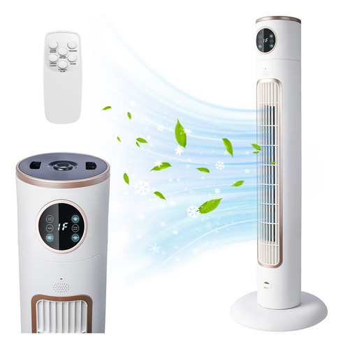 Ventilador De Torre 98cm Silencioso Inteligente Control Remoto Con Deshumidificador Y Función de aromaterapia, Función de pantalla táctil