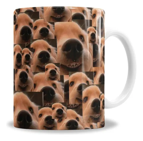 Taza De Cerámica Meme Perrito Sonriendo Dientitos - En Caja