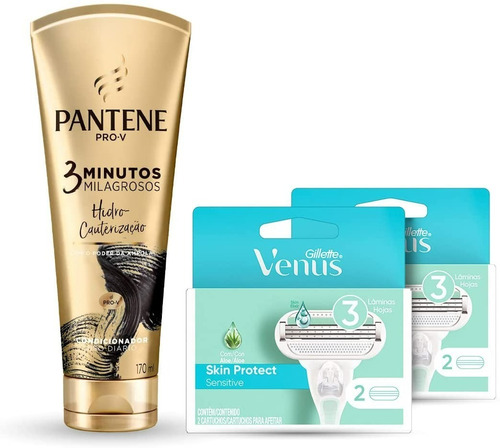 Kit X5 Und Pantene Acondicionador +venus Repuesto Afeitadora