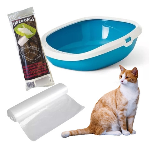 Litera Bandeja Sanitaria Baño Gatos Gizmo Large Con Bolsas