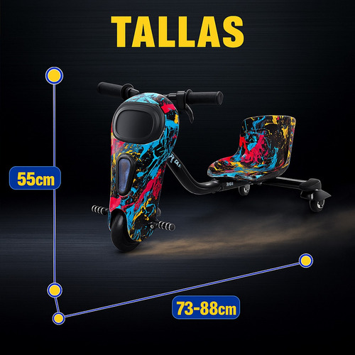 Triciclo Montable Eléctrico Recargable Con Luces Y Bluetooth