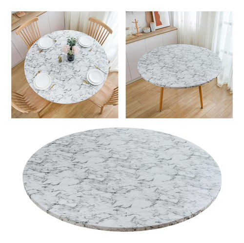 A Mantel Redondo De Vinilo Ajustado, 100 A 110cm 100 A 110cm