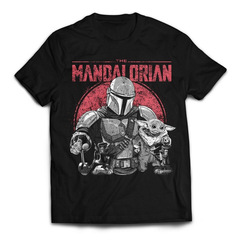 Imagen 1 de 4 de Camiseta Mandalorian Star Wars Baby Yoda Grogu Rock Activity