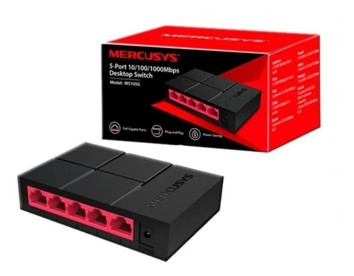 Switch Gigabit 5 Puertos Mercusys Ms105g 