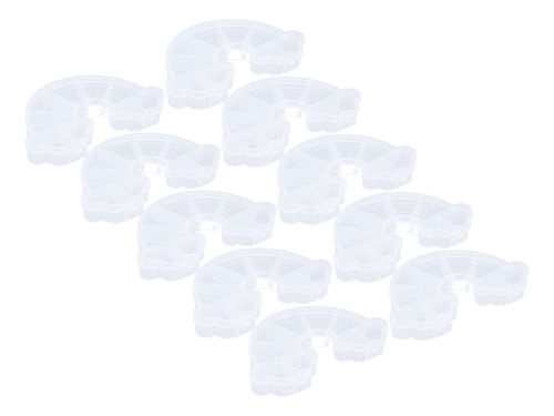 Almacenamiento Transparente En Forma De Arcoíris, 10 Unidade