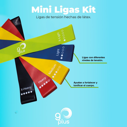 Kit Reafirma Tonifica Glúteos Piernas Cadera 3 Pzas Go Plus