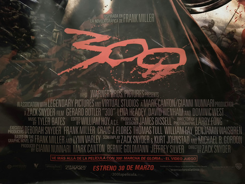 Póster Original Cine 300 Zack Snyder (Usado)