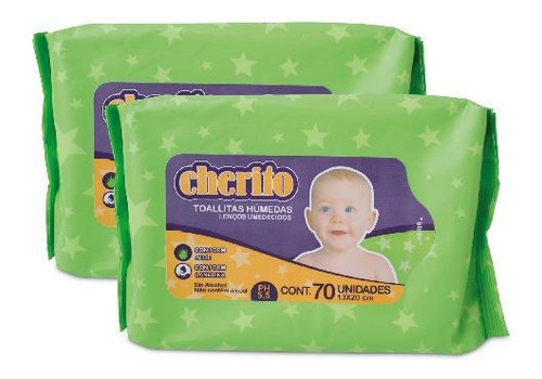 Cherito - Toallitas - Promo - 2 X 70 Unid