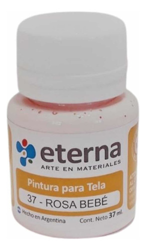 Pinturas Para Tela 37 Ml Eterna En La Plata Color Del Óleo 37 Rosa Bebé