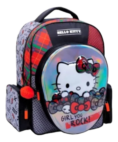 Mochila Espalda 17  Hello Kitty Girl You Rock Relieve Wabro