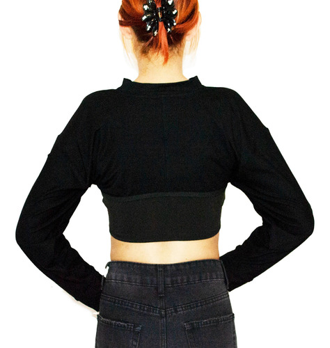 Sudadera Corta Capucha Y Cierre Para Mujer Baile Twerk Iris