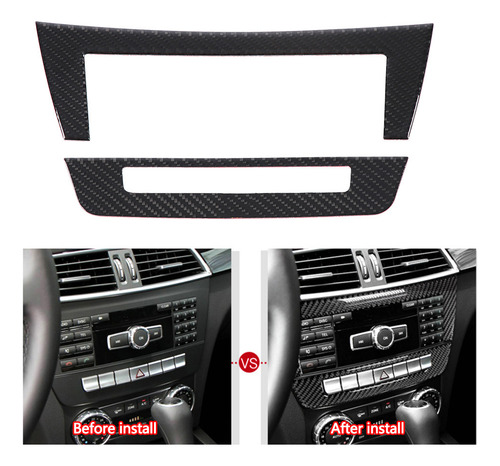 Panel De Consola De Fibra De Carbono Para Mercedes W204 Alem