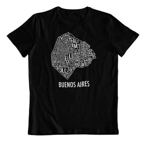 Polera Negra Algodon - Dtf - Buenos Aires Ciudad Argentina