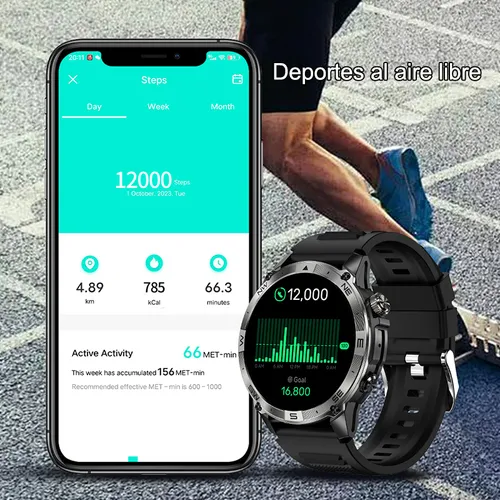 Amoled Smartwatch Hombre Reloj Inteligente Brújula Contestar
