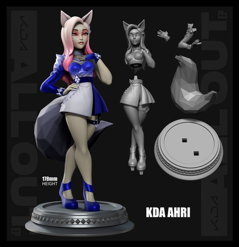Lol Kda All Out Ahri Archivo Stl Para Impresión 3d