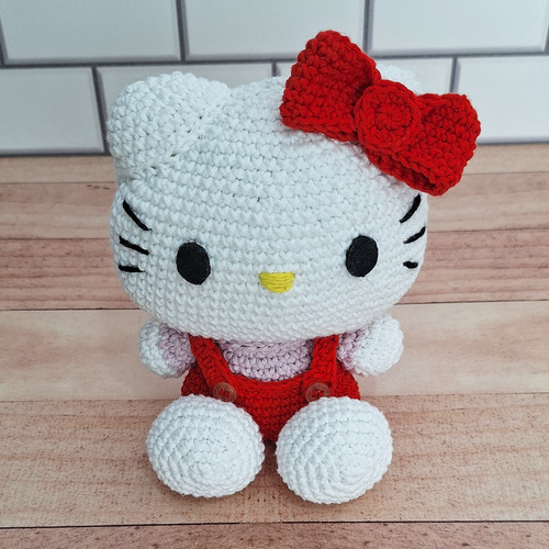 Muñeco Hello Kitty Tejido Al Crochet - Regalo - Amigurumis