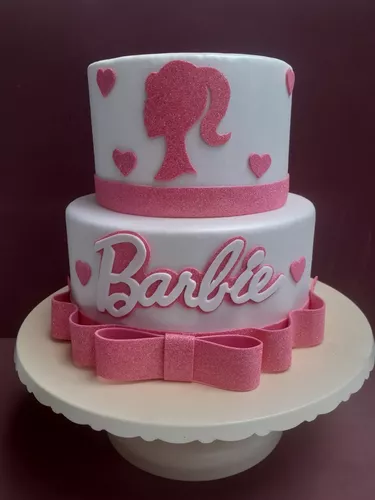 bolo de dois andares barbie