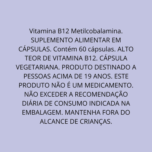 Kit C2 Revitalize-se Vitamina B12 Metilcobalamina - Duom Sem Sabor