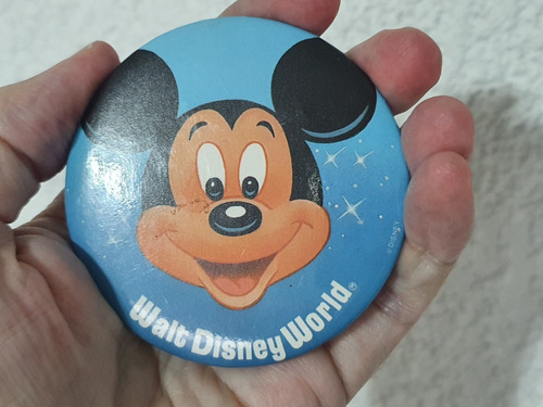 2 Pin Broches Botónes Metálicos De Colección Mickey Mouse 90 (Usado)