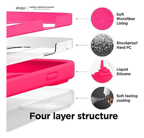Funda Para Elago iPhone 14 Pro Max Hielo Rojo 6.7 PuLG Liqui