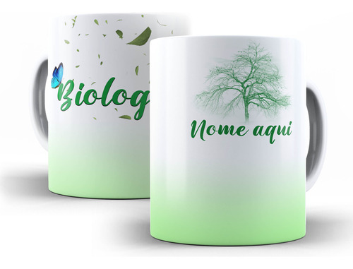 Caneca Biologia Porcelana Personalizada Com Nome 009288