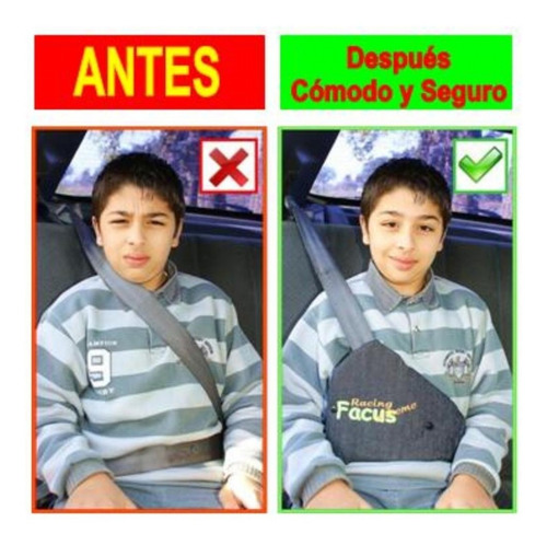Imagen 3 de 4 de Adaptador De Cinturon De Seguridad De Niño Facus Para Auto