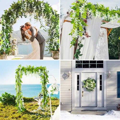 4pzs Guirnalda Wisteria Flores Artificial Decoración Boda
