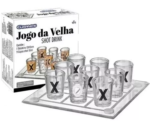 Kit Jogo Da Velha + Roleta Cassino Tequila Drink Destilado