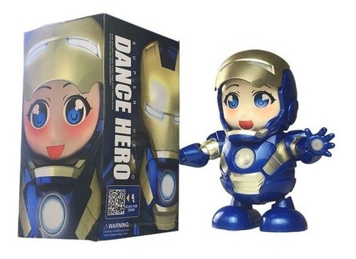 Robot Dancer Dance Hero Iroman Marvel Characters Ironman Blue Character Toy