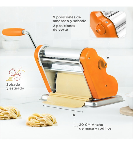 Imagen 5 de 10 de Pastalinda Máquina Clásica 200 Naranja