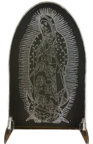 Virgen En Acrílico Con Luz Led 