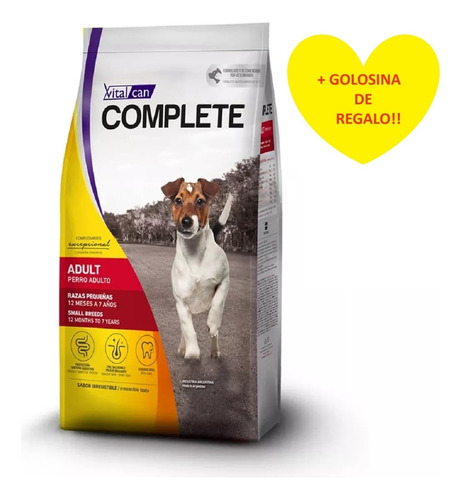 Vitalcan Complete Adulto Small Perro Pequeño 20k + Regalo