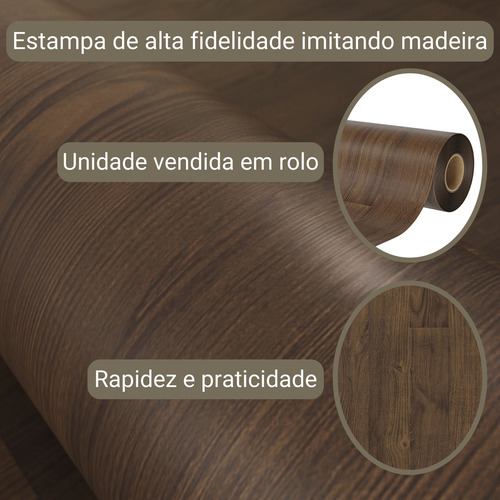 Vinílco Em Manta 0,7 Mm 2 M² (2,00mts X 1,00mts) Cor Fosco Desenho do tecido Carvalho