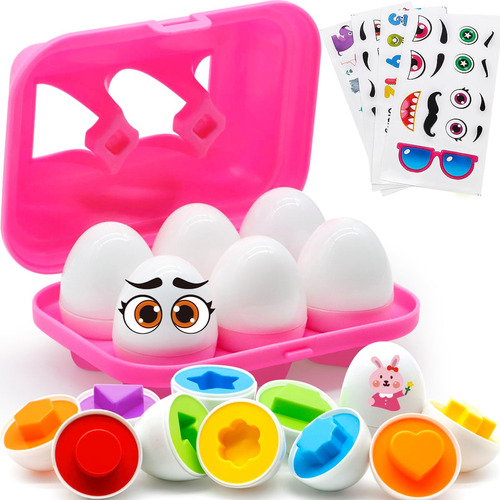 Moontoy Huevos A Juego Con Formas De Colores Para Niños Pequ