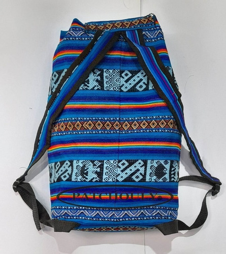 Imagen 2 de 9 de Mochila Aguayo Bolso Artesanal Étnica Regulable Artesanal