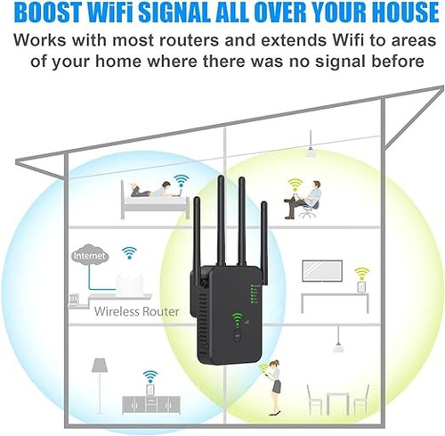 Repetidor Wifi Amplificador Señal De 1200mbps 2.4/5.8ghz Wps